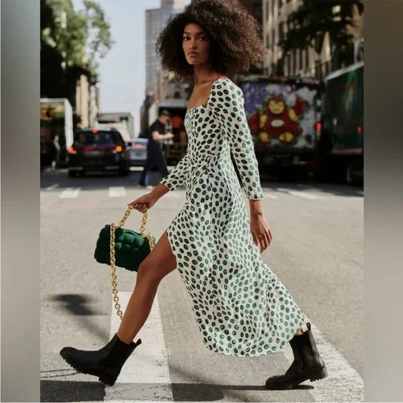 Reformation Hilda Midi Dress in Tapioca - Picture 4 of 7